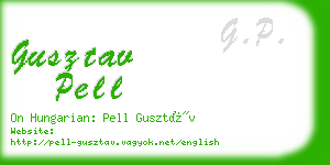 gusztav pell business card